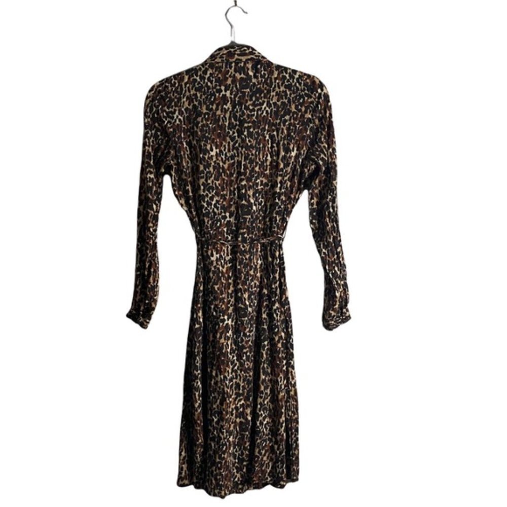 Next Women's Leopard Print Button Up Midi Dress - image 6